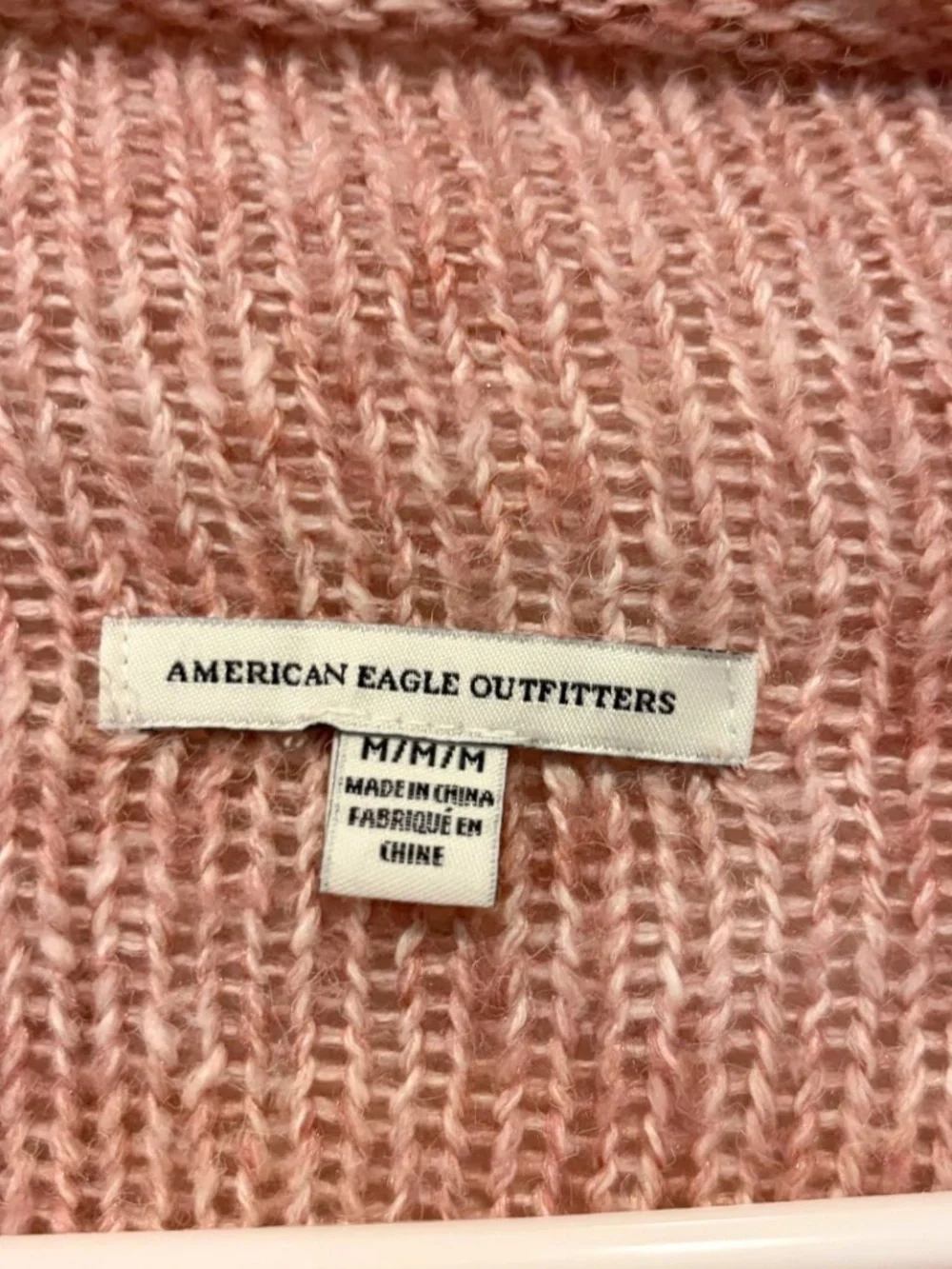 American Eagle Chunky Knit Mock Neck Oversized Sweater